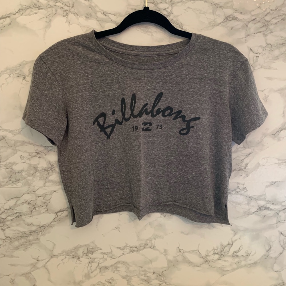 Billabong Grey Cropped Tee-Shirt